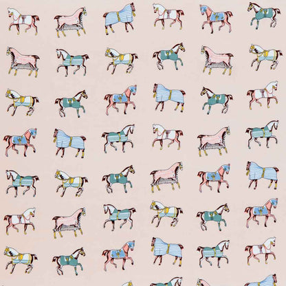 Urban Equestrian  Hunt Club - Stylized Equestrian Scarf in Ivory and Dusty Pink