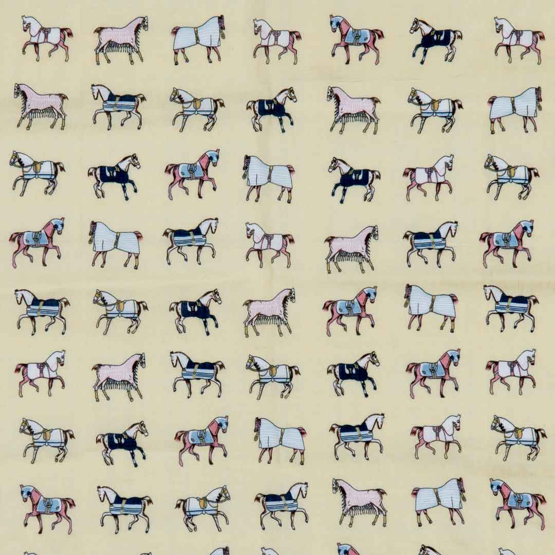 Urban Equestrian  Hunt Club - Stylized Equestrian Scarf in Yellow and Sand