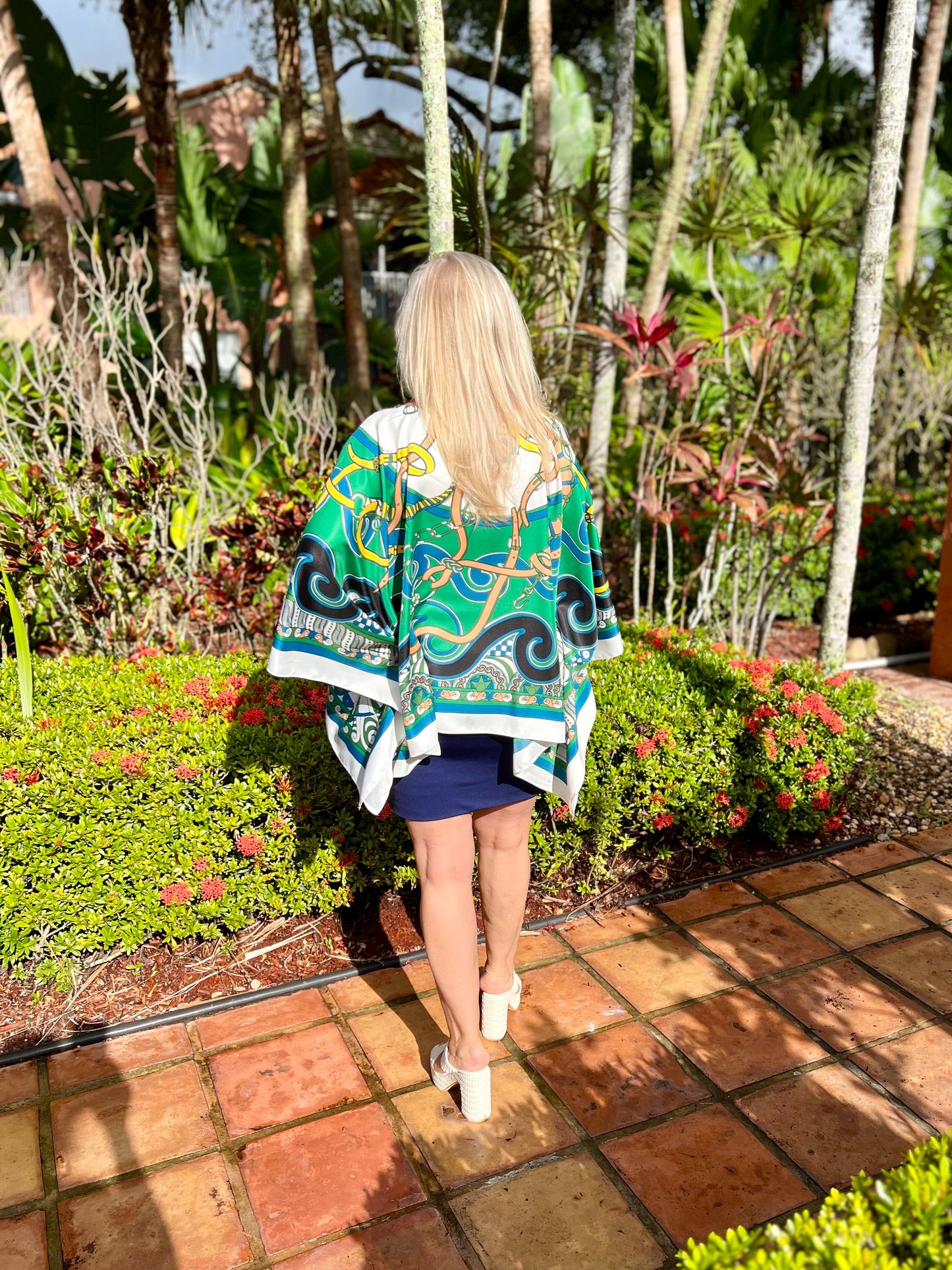 Stacy Bradley Design - Tunic - Green Swirl and Straps