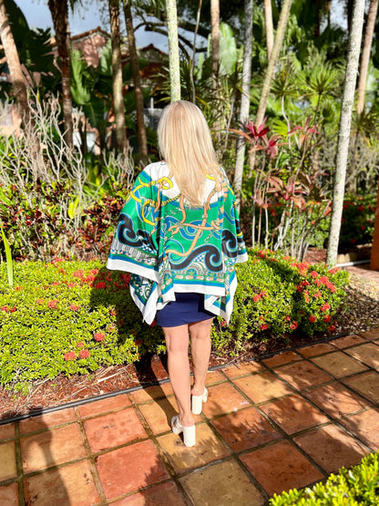 Stacy Bradley Design - Tunic - Green Swirl and Straps