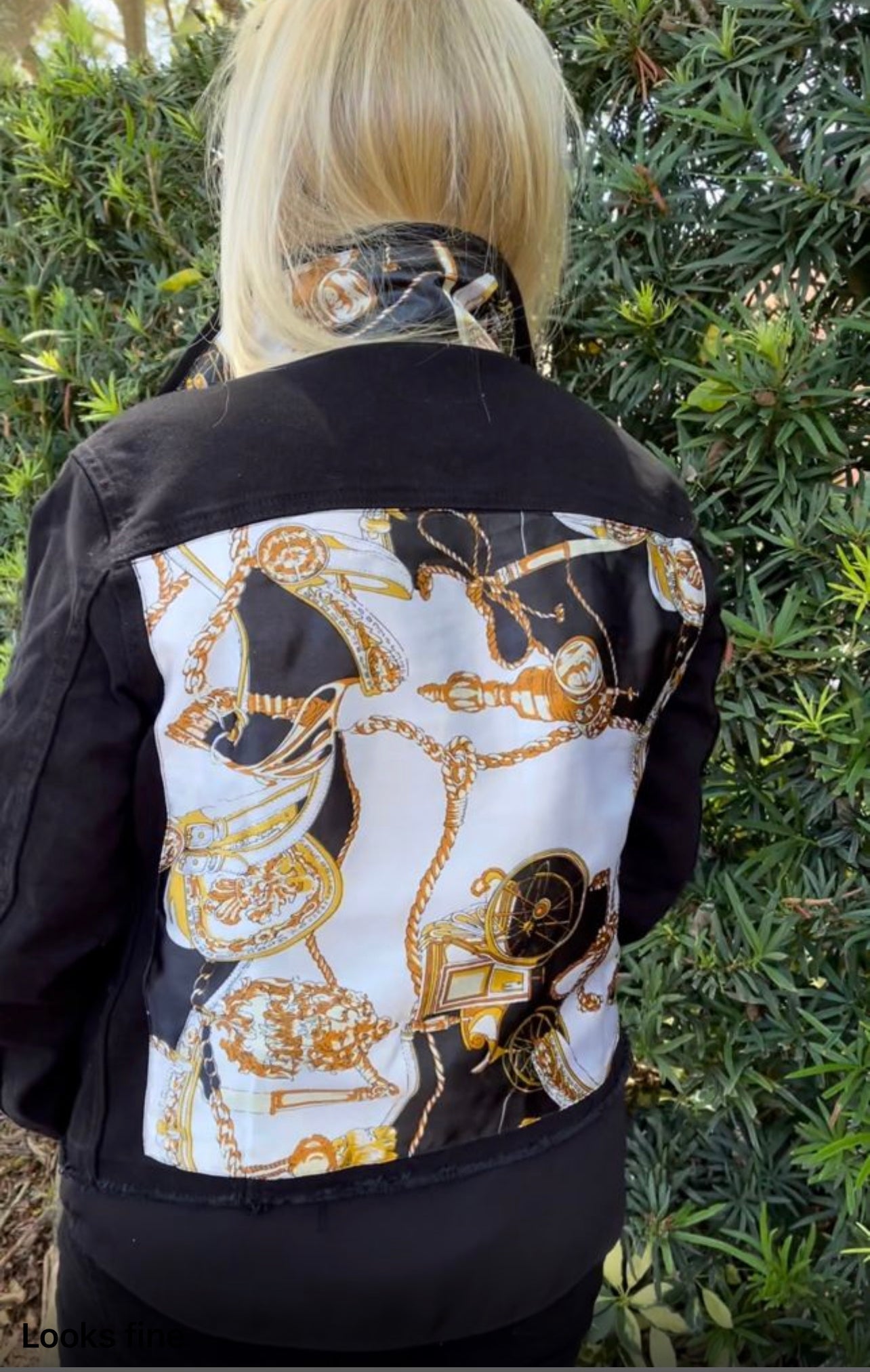 The Black Denim Jacket / Designer Equestrian White
