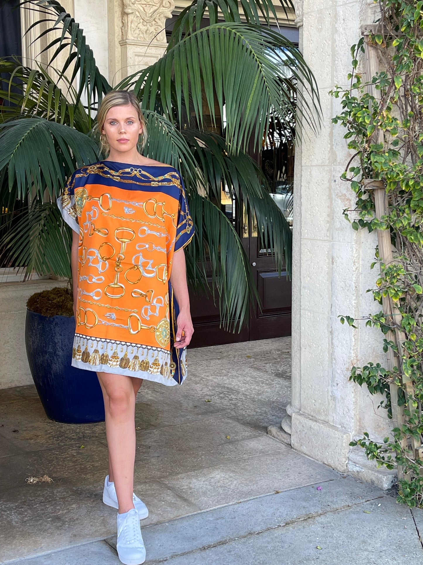 Stacy Bradley Design - Caftan Orange and Blue Bit