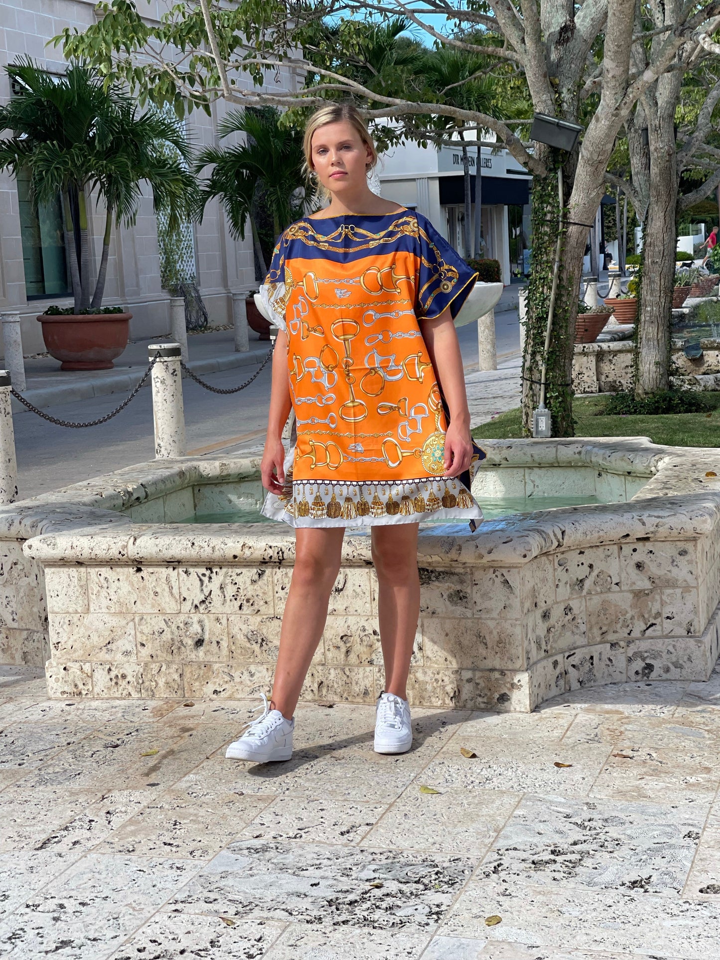 Stacy Bradley Design - Caftan Orange and Blue Bit