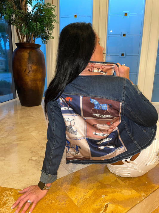 Stacy Bradley Design, The Dark Denim Jacket - Designer Horse