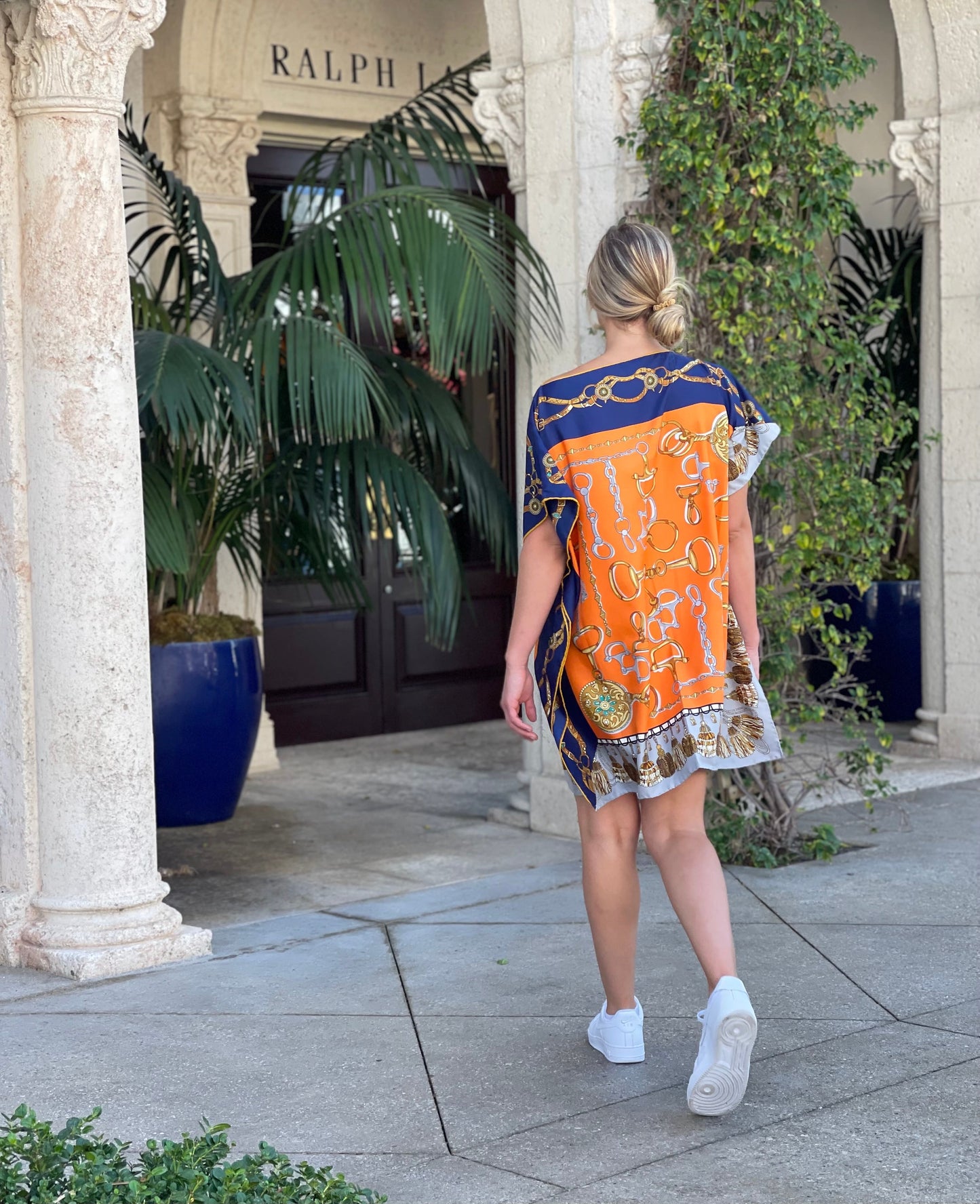 Stacy Bradley Design - Caftan Orange and Blue Bit