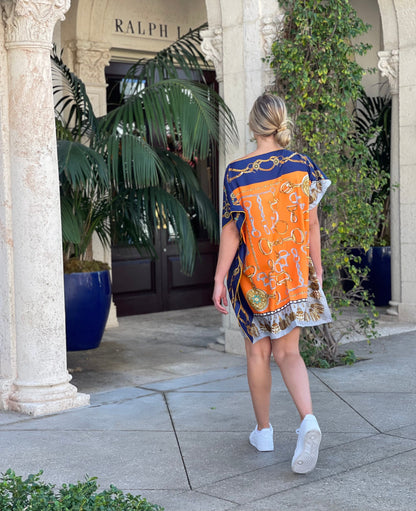 Stacy Bradley Design - Caftan Orange and Blue Bit