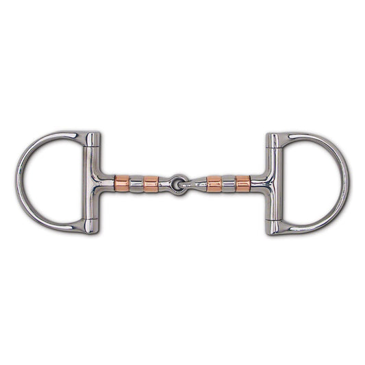 Toklat Copper and Stainless Steel Roller Snaffle Racing Dee Bit