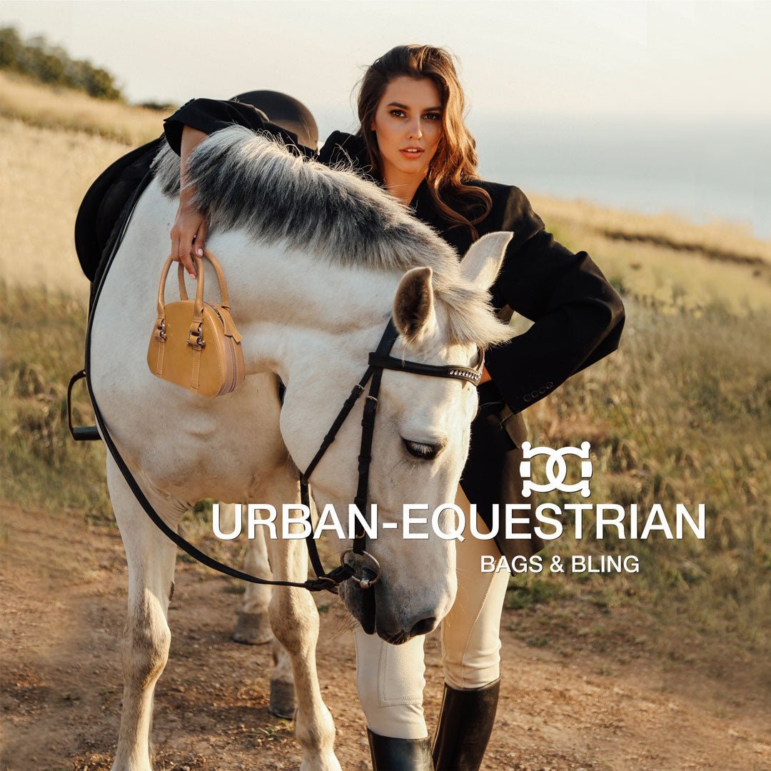 Urban Equestrian  Kella - Horse Bit Vanity Luxury Leather handbag in Caramel