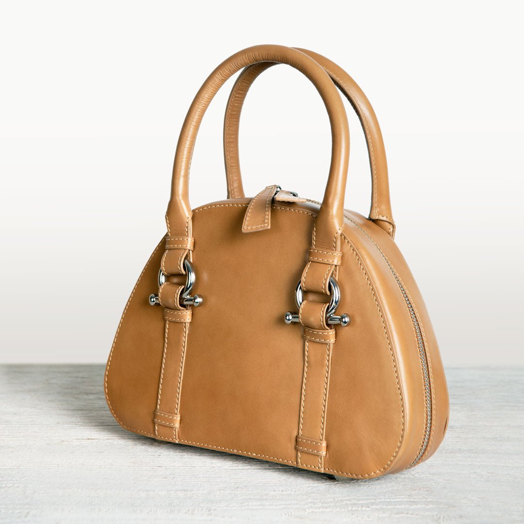 Urban Equestrian  Kella - Horse Bit Vanity Luxury Leather handbag in Caramel