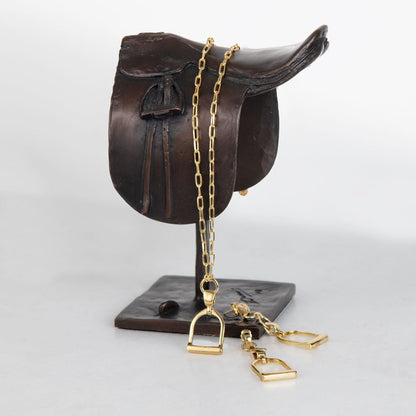 Urban Equestrian  Langley - Equestrian Riding Stirrup Earring in Gold