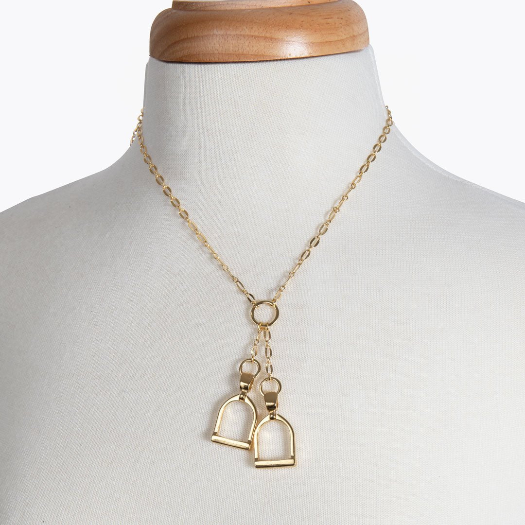 Urban Equestrian  Langley - Equestrian Riding Stirrup Earring in Gold