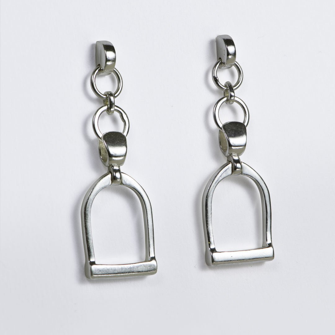 Urban Equestrian  Langley - Equestrian Riding Stirrup Necklace in Silver