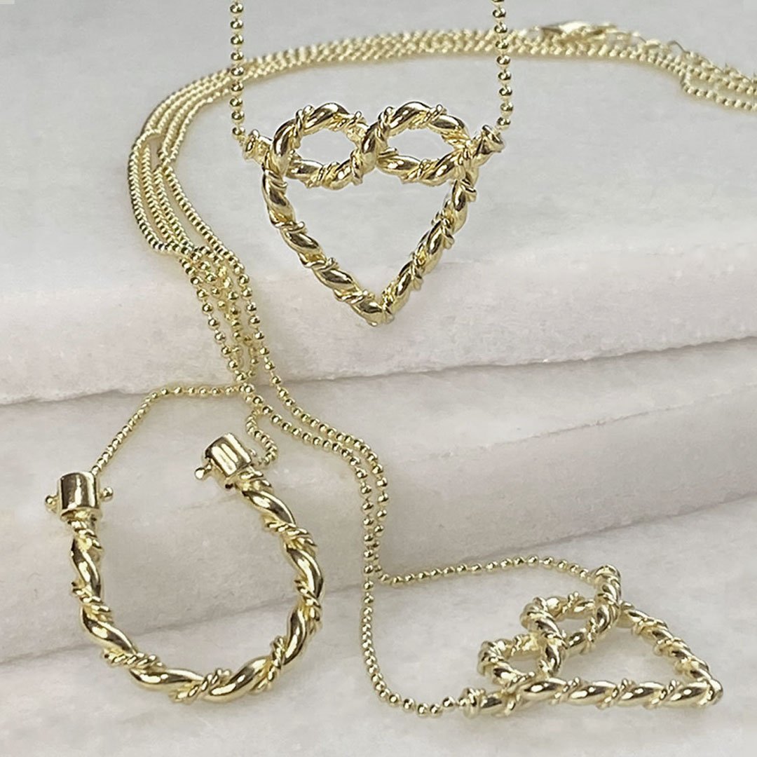 Urban Equestrian  Lariat - Rope Twist Large Hair Pick in Silver