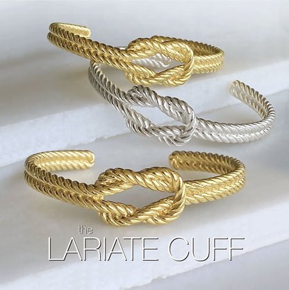 Urban Equestrian  Lariat "Love Me Knot" - Twisted Rope Bracelet in Gold