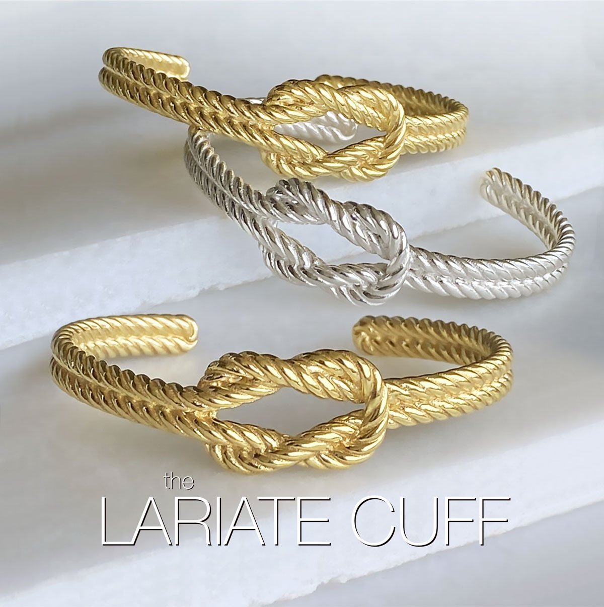 Urban Equestrian  Lariat "Love Me Knot" - Twisted Rope Bracelet in Silver