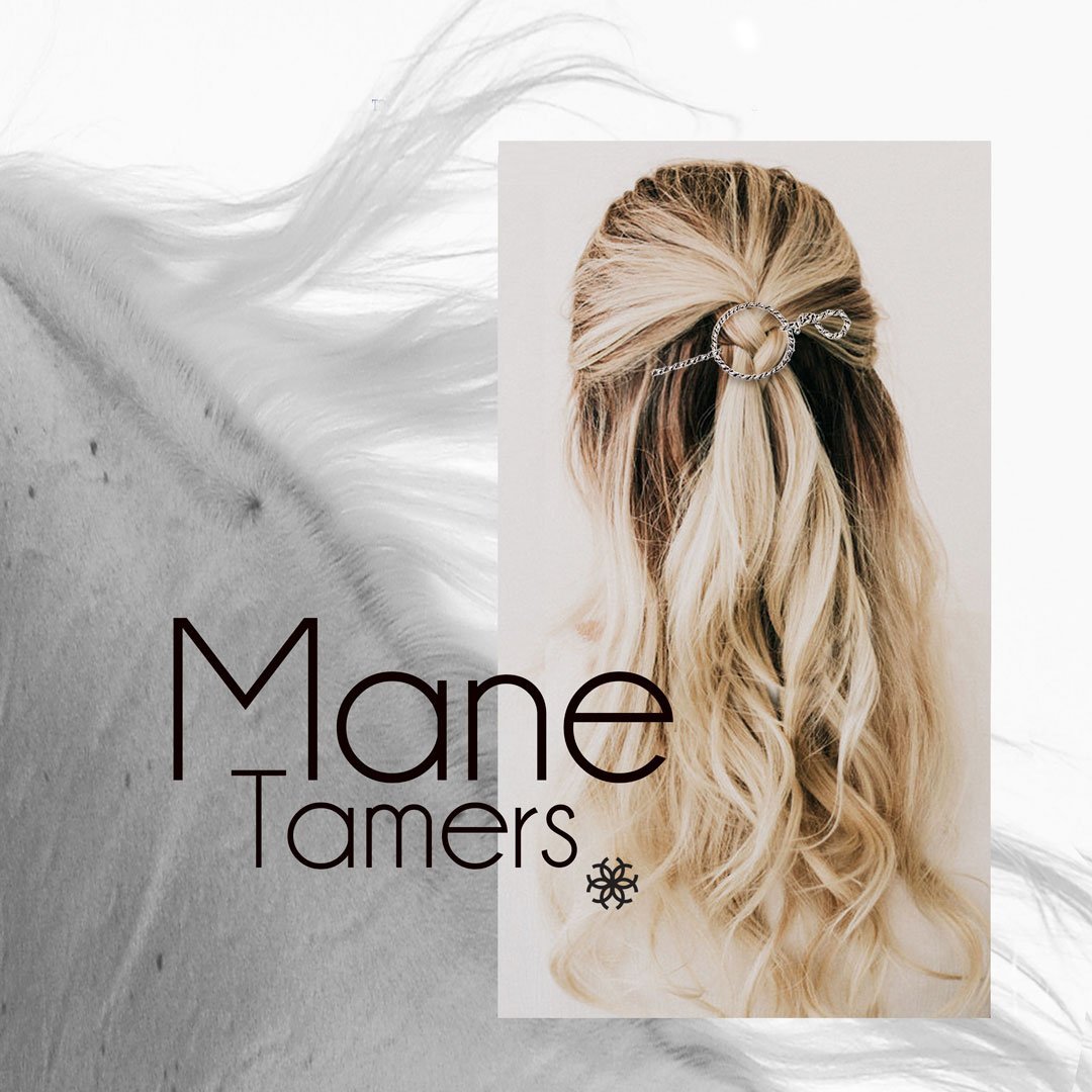 Urban Equestrian  Lariat  - Triple Rope Twist Mane Tamer Hair Pin in Gold