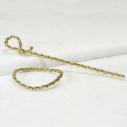 Urban Equestrian  Lariat  - Triple Rope Twist Mane Tamer Hair Pin in Gold