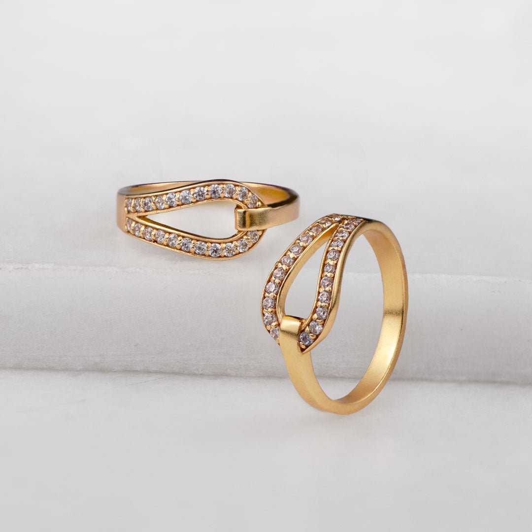 Urban Equestrian  Levade - Moissanite Clear Stone 14K Gold vermeil Horseshoe Earring