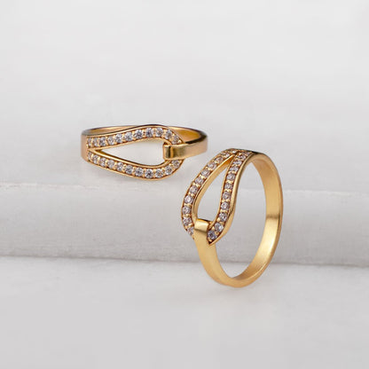 Urban Equestrian  Levade - Moissanite Clear Stone 14K Gold vermeil Horseshoe Earring