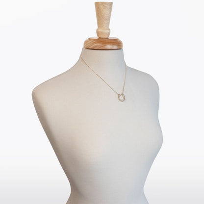 Levade -Moissanite Horseshoe Equestrian Necklace in Silver