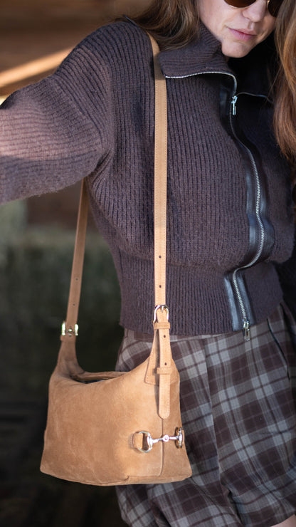 Tucker Tweed  Bethany Bit Bag Suede | Limited Edition Milk Chocolate