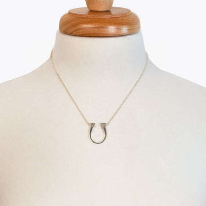 Lucky Nail - Horseshoe Nail Equestrian Necklace in Silver