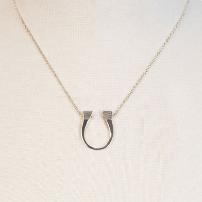 Lucky Nail - Horseshoe Nail Equestrian Necklace in Silver