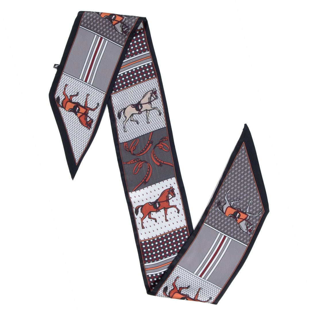Urban Equestrian  Madrigal - EQ & GEO Multi-Color Equestrian Scarf in Grey