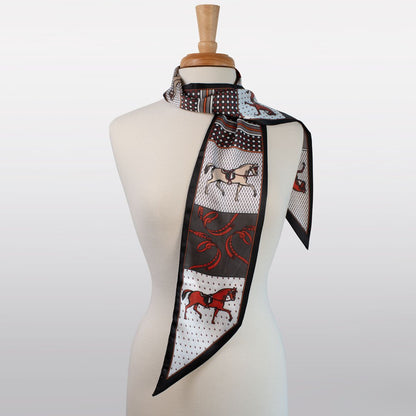 Urban Equestrian  Madrigal - EQ & GEO Multi-Color Equestrian Scarf in Grey