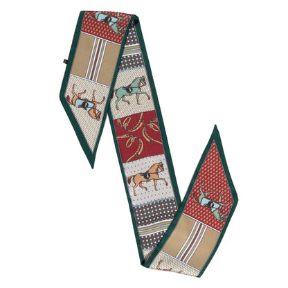 Urban Equestrian  Madrigal - EQ & GEO Multi-Color Equestrian Scarf in Crimson