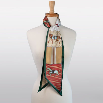 Urban Equestrian  Madrigal - EQ & GEO Multi-Color Equestrian Scarf in Crimson