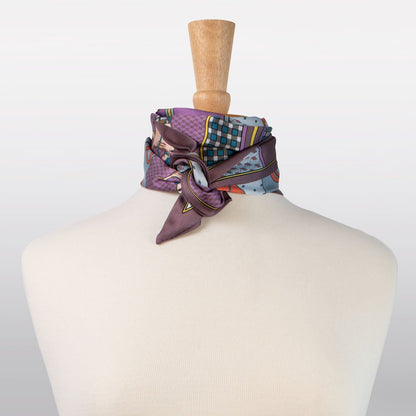 Urban Equestrian  Madrigal - EQ & GEO Multi-Color Equestrian Scarf in Purple