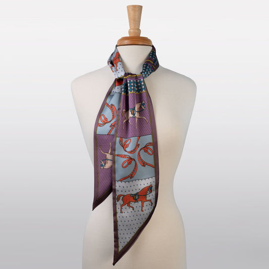 Urban Equestrian  Madrigal - EQ & GEO Multi-Color Equestrian Scarf in Purple