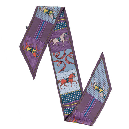 Urban Equestrian  Madrigal - EQ & GEO Multi-Color Equestrian Scarf in Purple