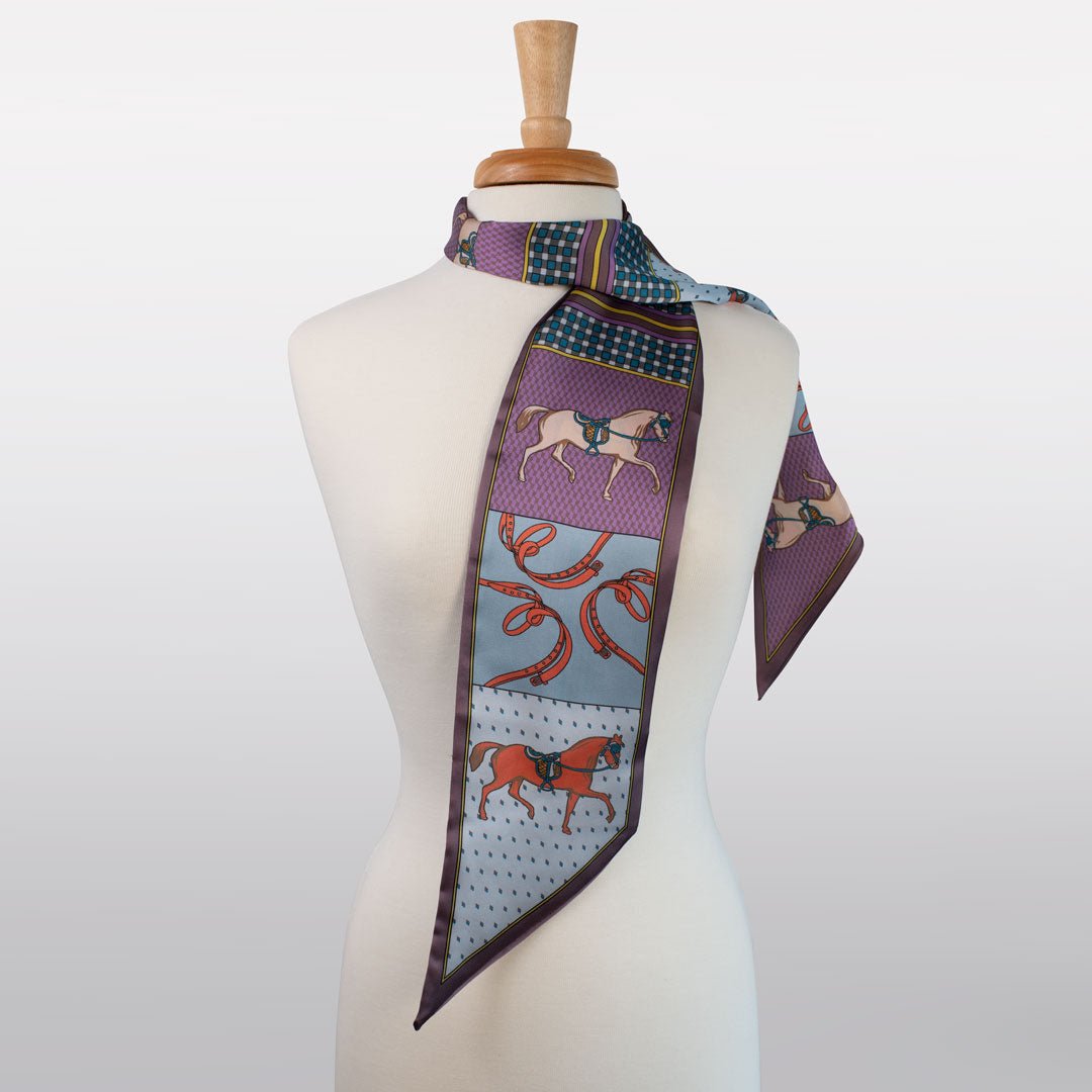 Urban Equestrian  Madrigal - EQ & GEO Multi-Color Equestrian Scarf in Purple