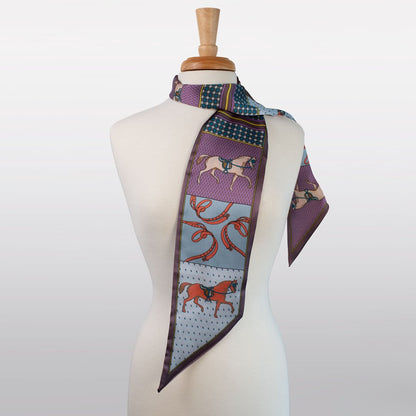 Urban Equestrian  Madrigal - EQ & GEO Multi-Color Equestrian Scarf in Purple