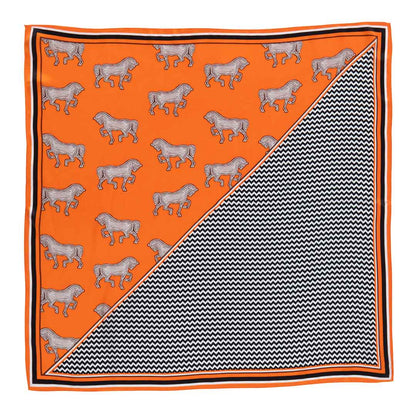 Urban Equestrian  Manon - Stylized Equestrian Scarf in Tangerine