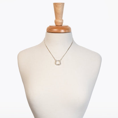 Urban Equestrian  Mesa - Western Horse Stirrup Necklace in Silver