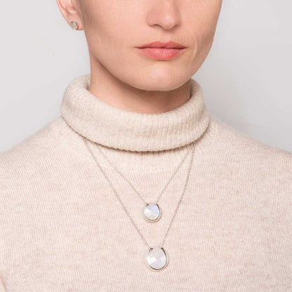 Urban Equestrian  Moonstone Horseshoe Necklace