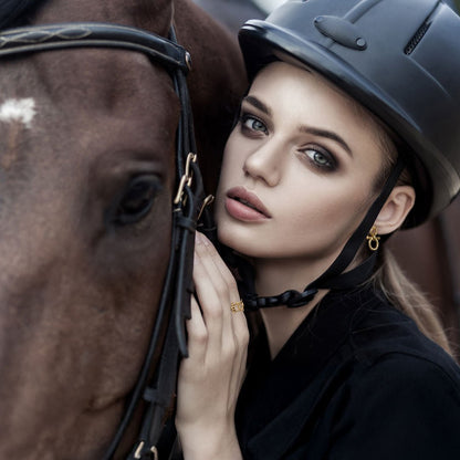 Ocala - Single Horse Bit Equestrian Earring in Gold