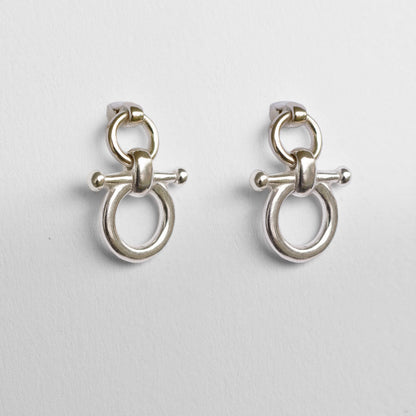Ocala - Single Horse Bit Equestrian Earring in Silver
