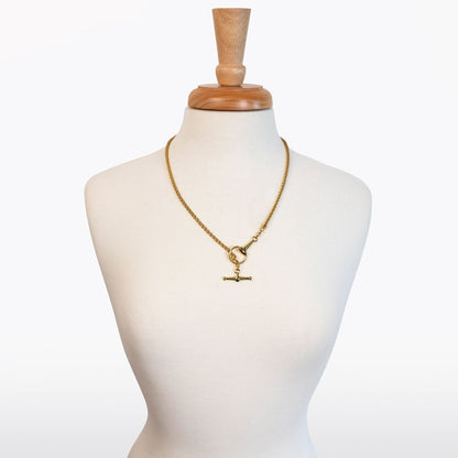 Urban Equestrian  Odeza - Horse Bit Toggle Equestrian Necklace in Gold