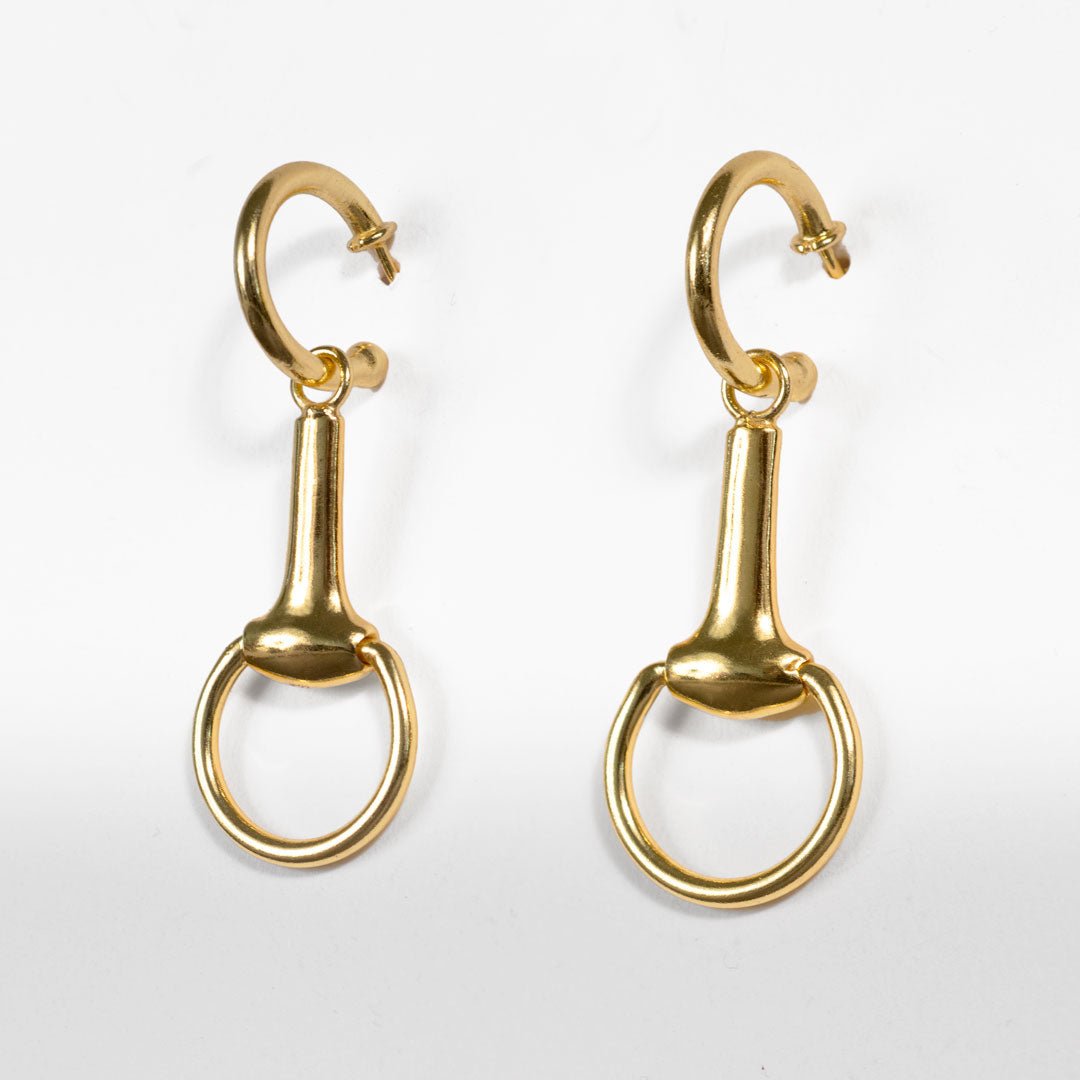 Urban Equestrian  Odeza - Horse Bit Toggle Equestrian Necklace in Gold