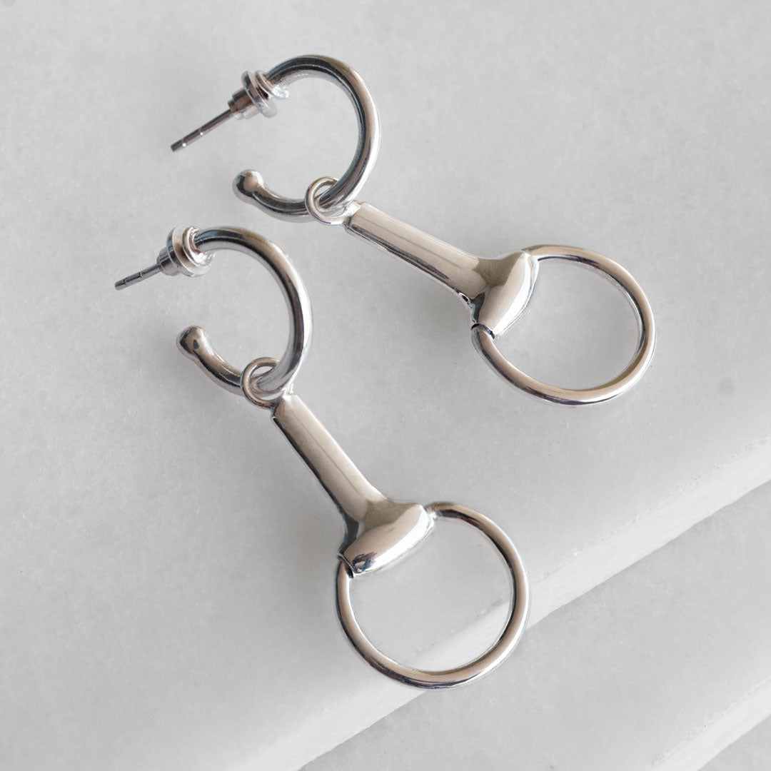 Odeza - Equestrian Horse Bit Earring in Sterling Silver