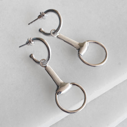 Odeza - Equestrian Horse Bit Earring in Sterling Silver