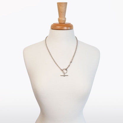 Urban Equestrian  Odeza - Horse Bit Toggle Equestrian Necklace in Silver