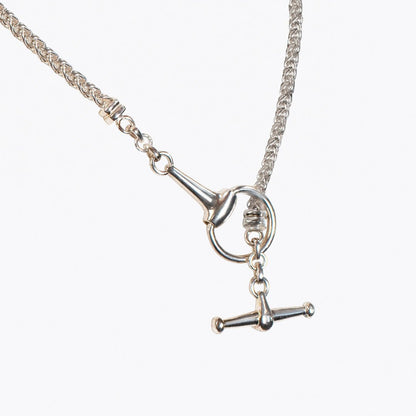 Urban Equestrian  Odeza - Horse Bit Toggle Equestrian Necklace in Silver