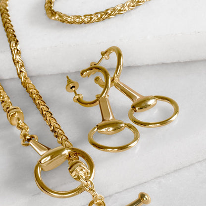 Urban Equestrian  Odeza - Wrap Around Horse Bit Bracelet in Gold