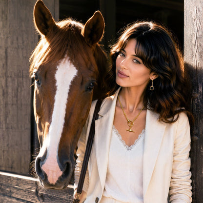 Urban Equestrian  Odeza - Wrap Around Horse Bit Bracelet in Gold