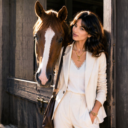 Urban Equestrian  Odeza - Wrap Around Horse Bit Bracelet in Gold